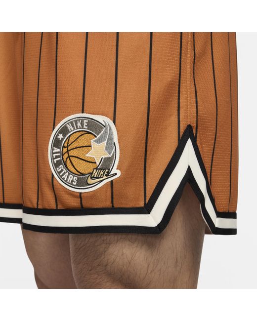 Nike Orange Dna Dri-fit 6" Basketball Shorts for men