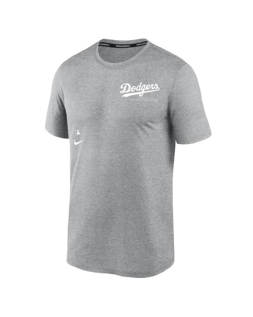 Nike Gray Los Angeles Dodgers Authentic Collection Early Work Men's Dri-fit Mlb T-shirt for men