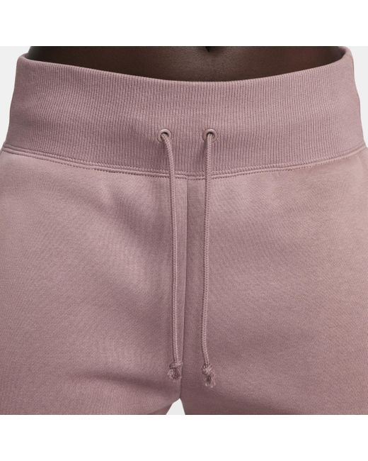 Nike Pink Sportswear Phoenix Fleece High-waisted Wide-leg Sweatpants