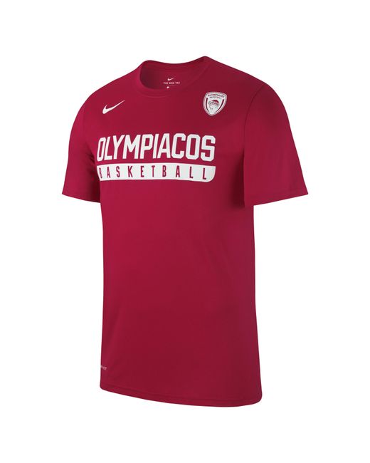 Nike Red Olympiacos Bc Dry Basketball T-shirt for men