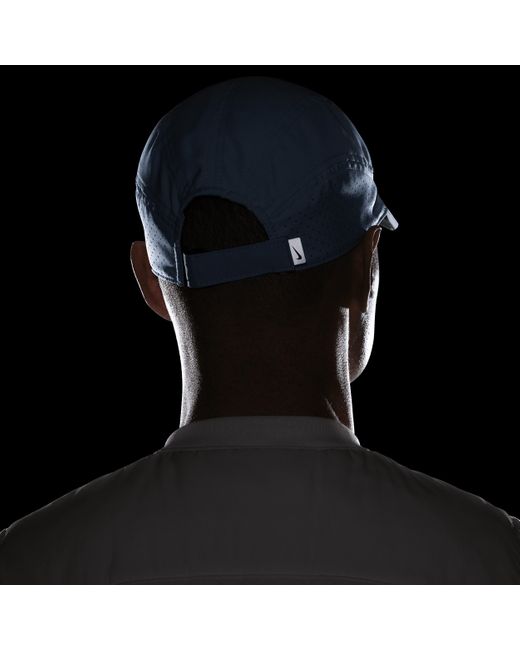 Nike Blue Dri-fit Adv Fly Unstructured Reflective Cap