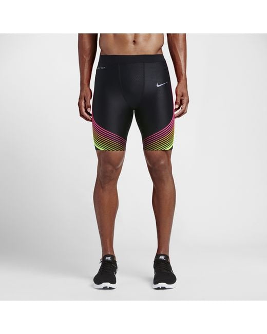 Nike Power Speed Men's Running Half Tights in Black for Men | Lyst
