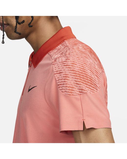 Nike Red Slam Dri-fit Adv Tennis Polo Polyester for men