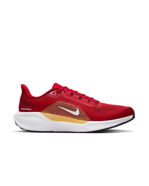 Nike Red San Francisco 49Ers Pegasus 41 Nfl Road Running Shoes for men