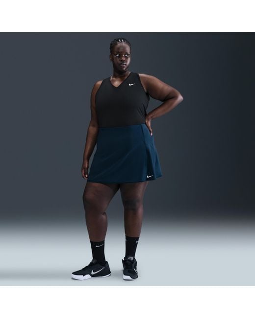 Nike Blue Victory Dri-Fit Straight Tennis Skirt (Plus Size)
