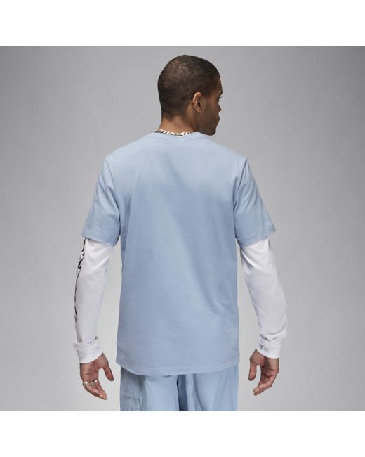 Nike Blue Jordan Flight Mvp T-shirt Cotton for men
