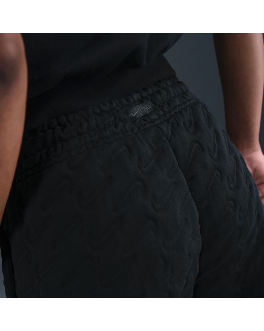 Nike Blue Sportswear Phoenix Fleece Oversized High-Waisted Jacquard Pants