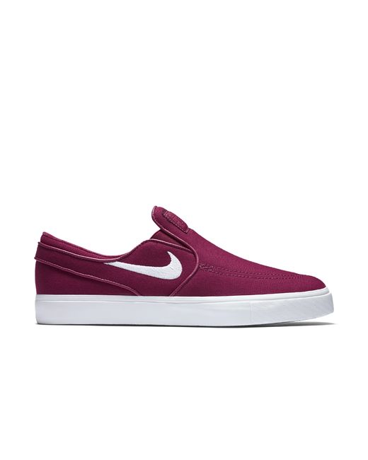 nike red slip on shoes
