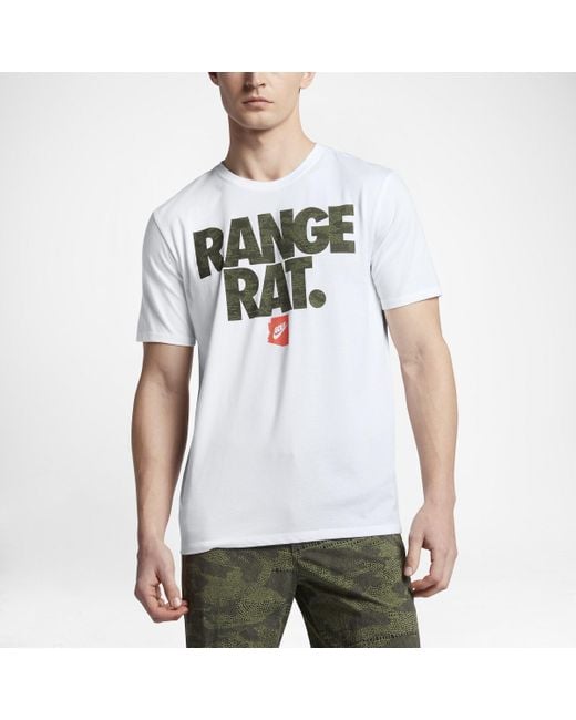 Nike White Dry "range Rat" Men's Golf T-shirt for men