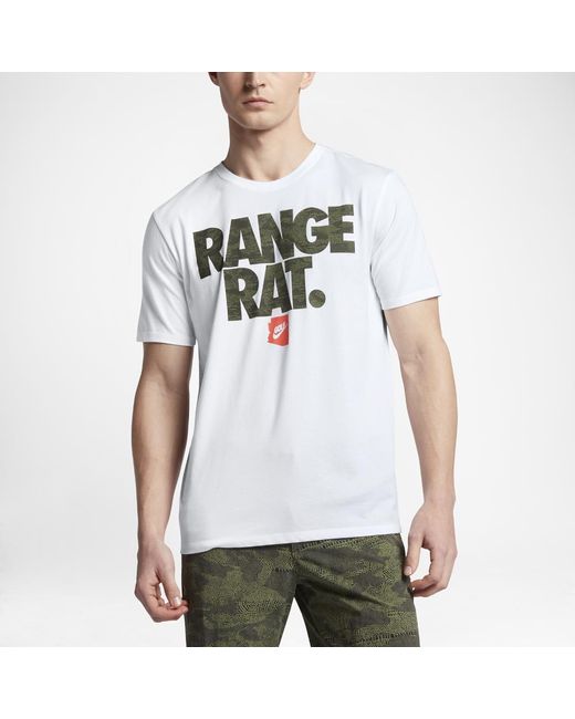 Nike White Dry "range Rat" Men's Golf T-shirt for men