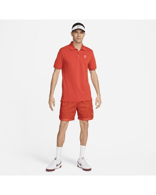 Nike Red The Polo Slim-fit Polo Polyester for men