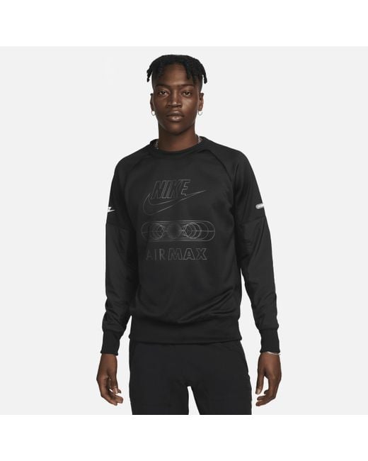 Nike Sportswear Air Max Crew-neck Sweatshirt in Black for Men | Lyst UK