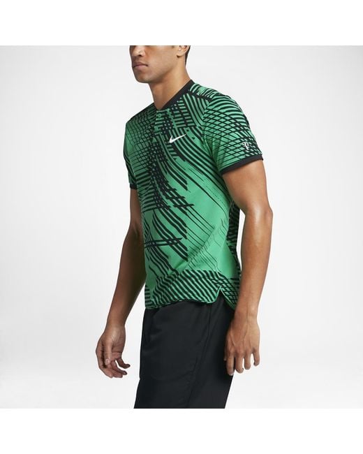 Nike Green Court Roger Federer Advantage Men's Tennis Polo Shirt for men