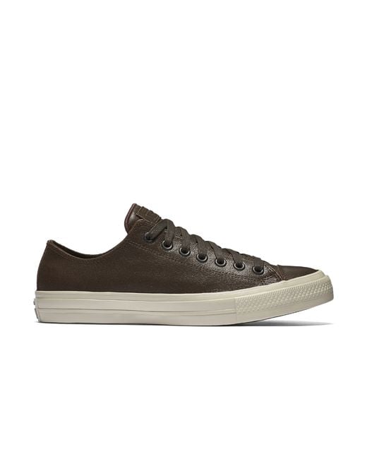 Converse X John Varvatos Chuck Ii Coated Leather Low Top Shoe in Brown for  Men | Lyst