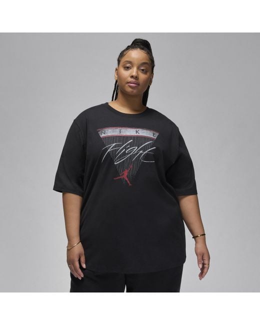 Nike Black Jordan Flight Heritage Graphic T-shirt Cotton