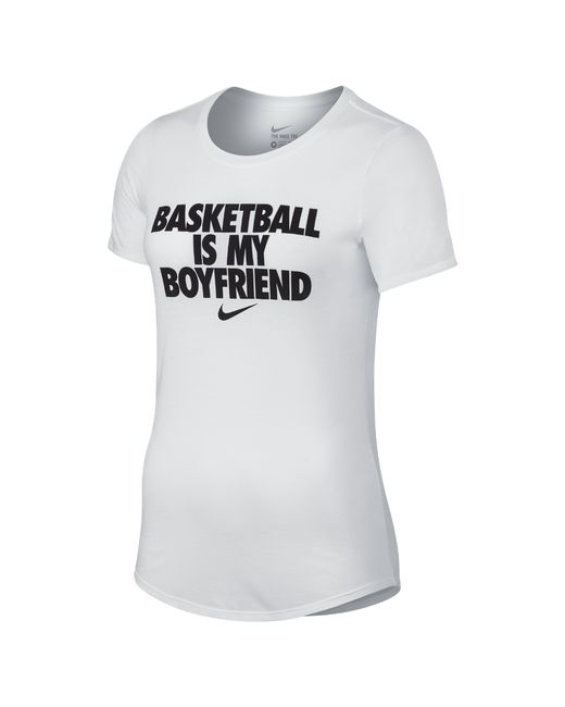 Nike "basketball Is My Boyfriend" Women's T-shirt in White | Lyst