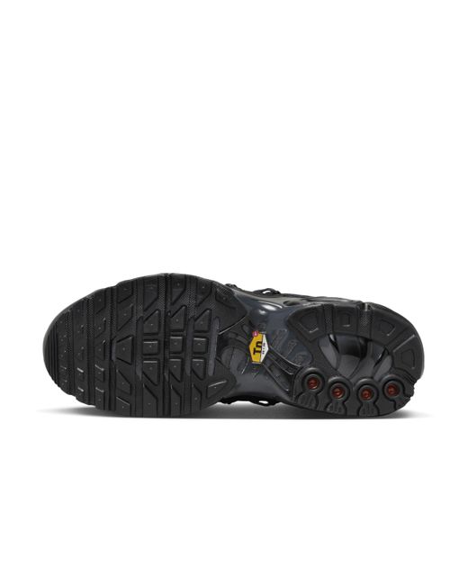 Nike Black Air Max Plus Shoes Leather