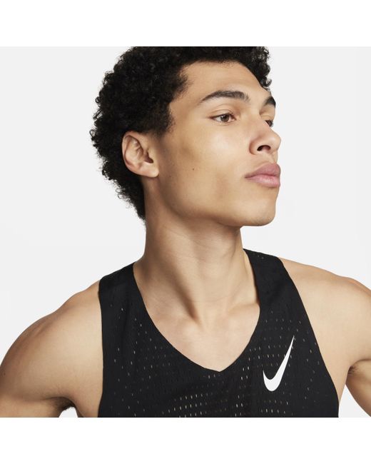 Nike Black Aeroswift Dri-fit Adv Running Vest Polyester for men