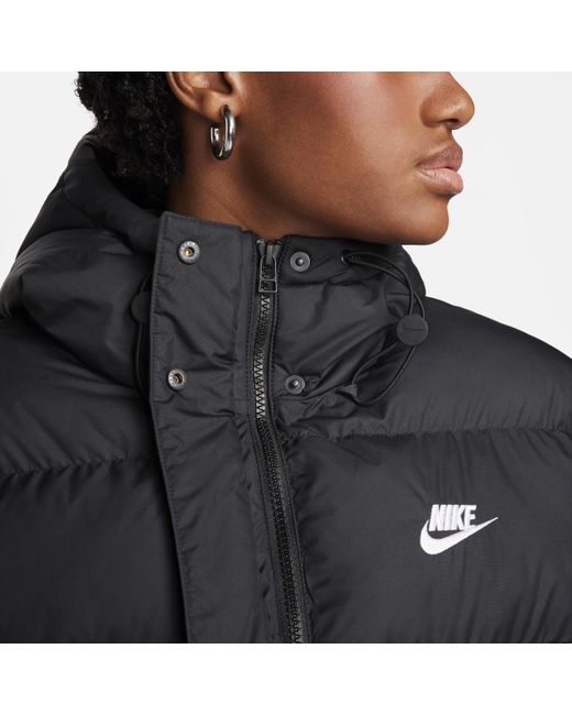 Nike Sportswear Metro Puffer Therma-fit Loose Hooded Jacket in Gray | Lyst
