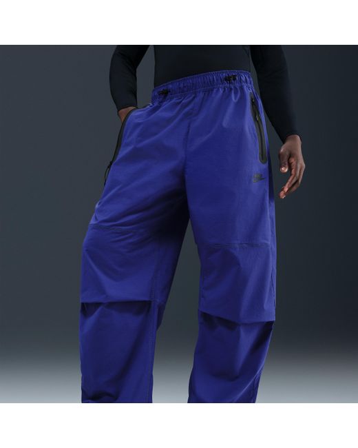 Nike Blue Tech Woven Oversized Trousers for men