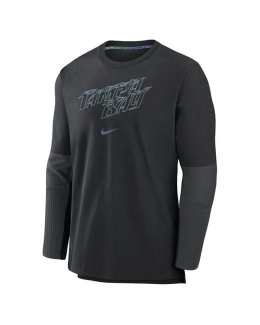 Nike Black Tampa Bay Rays Authentic Collection City Connect Player Dri-fit Mlb Pullover Jacket for men