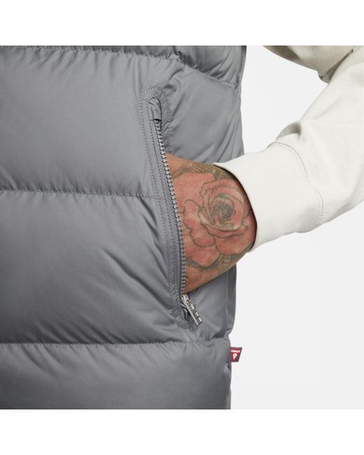 Nike Gray Storm-fit Windrunner Insulated Gilet 50% Recycled Polyester for men