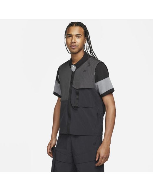Nike Synthetic Sportswear Tech Pack Unlined Vest in Anthracite,Black