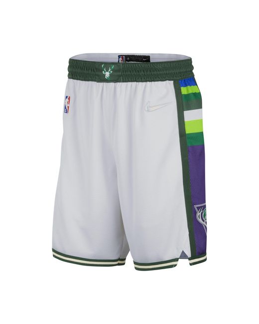 Nike Synthetic Milwaukee Bucks City Edition Dri-fit Nba Swingman Shorts ...