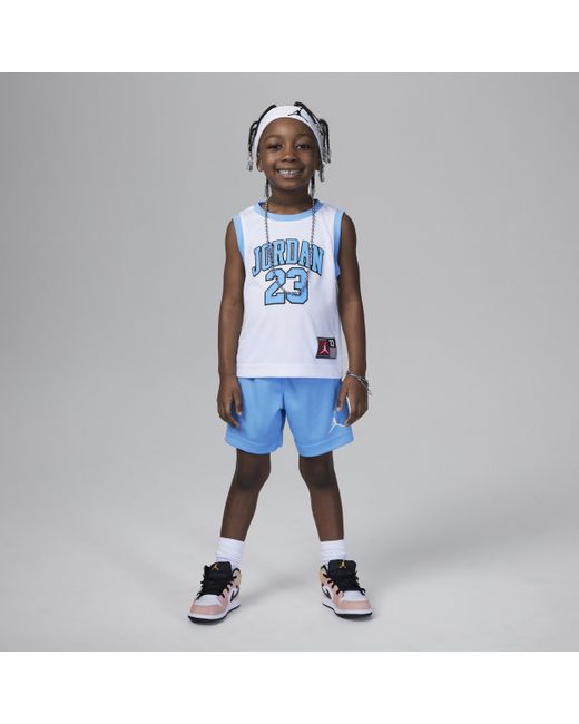 Nike Blue Jordan 23 Jersey Toddler 2-piece Jersey Set Polyester