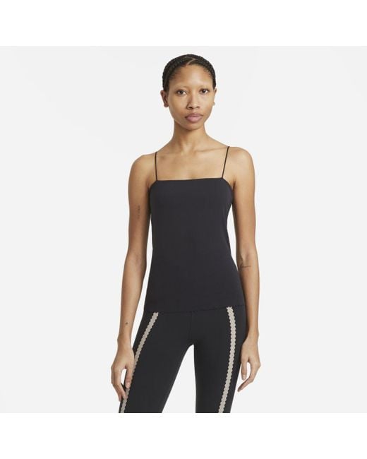 Nike Yoga Luxe Eyelet Shelf bra Tank in Gray Lyst