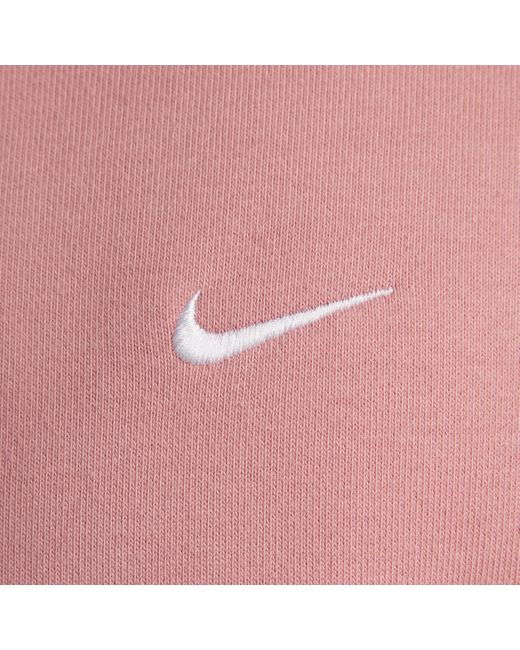 Nike Pink Solo Swoosh Fleece Pullover Hoodie for men