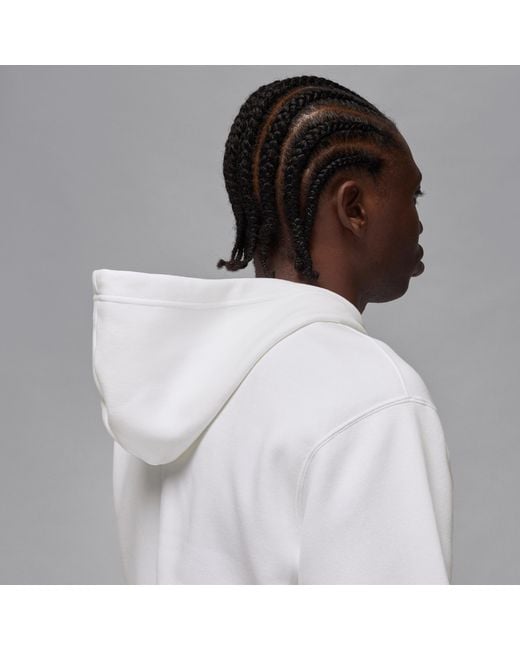 Nike White Aj11 Gamma Fleece Pullover Hoodie for men