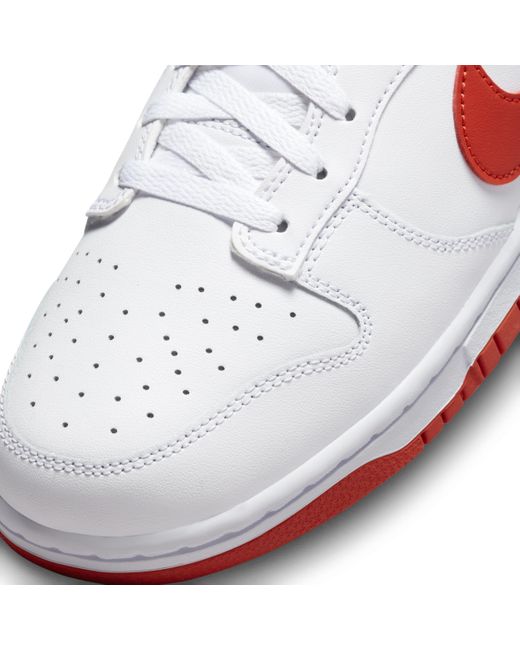 Nike White Dunk Low Retro Shoes for men