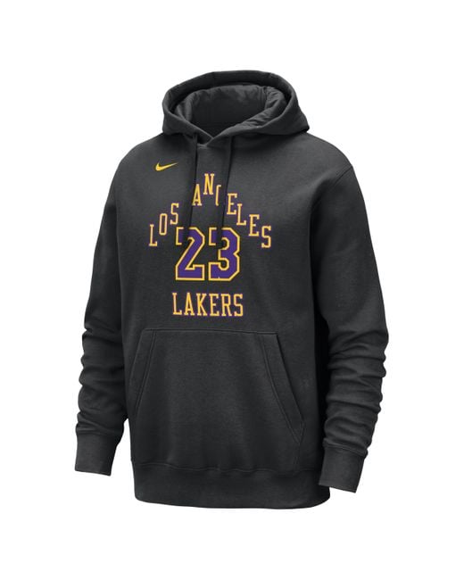 Nike Lebron James Los Angeles Lakers Club Fleece City Edition Nba-hoodie in het Black voor heren