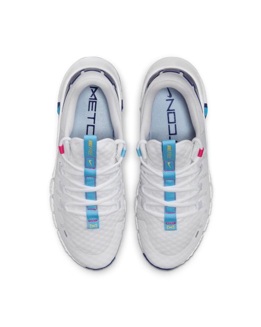 Nike White Free Metcon 5 Workout Shoes