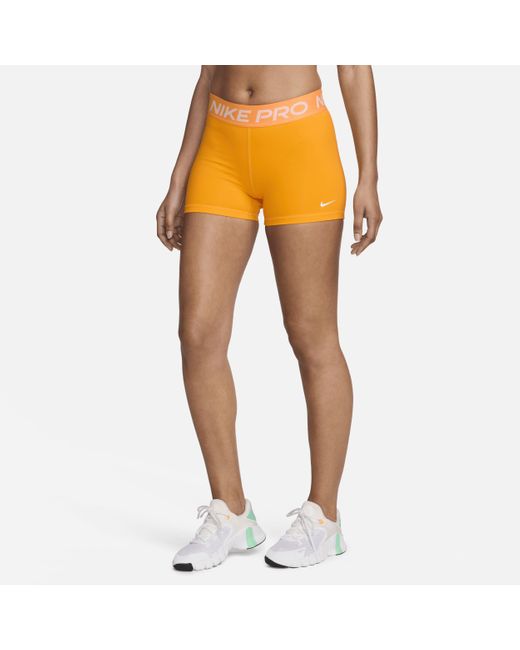 Nike Orange Pro 3" Shorts