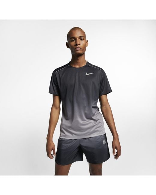 Nike Gray Dri-fit Miller Ombré Logo T-shirt for men