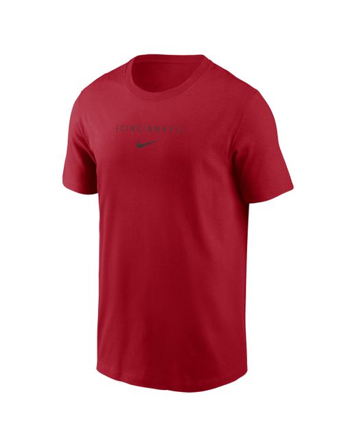 Nike Red Washington Nationals Large Logo Back Stack Mlb T-shirt for men