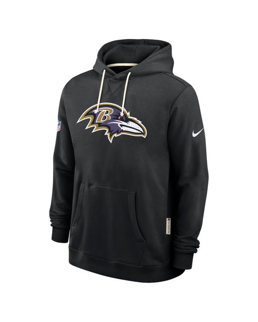 Nike Black Baltimore Ravens Initial Home Sideline Dri-Fit Nfl Pullover Hoodie for men