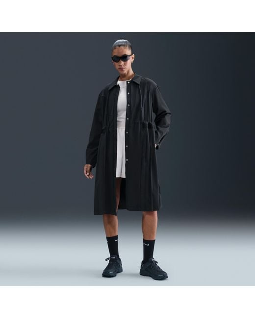 Nike Blue 24.7 Perfectstretch Dri-Fit Oversized Trench Coat