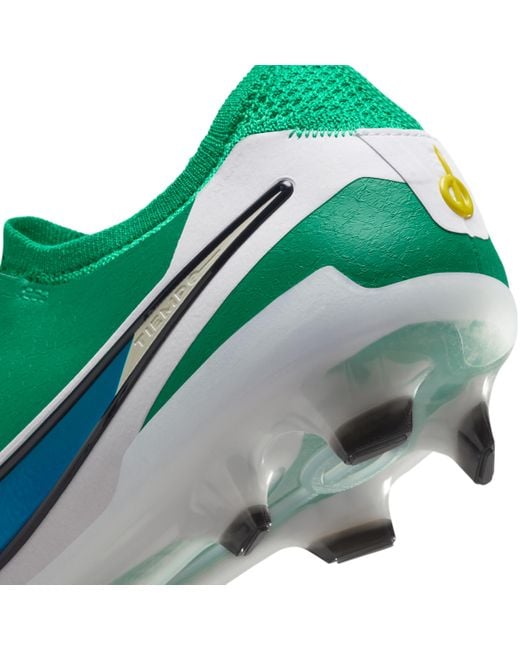 Nike Green Tiempo Legend 10 Elite Firm-Ground Low-Top Soccer Cleats for men