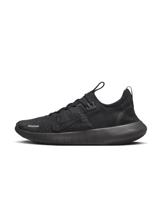 Nike Black Free Rn Nn Road Running Shoes for men