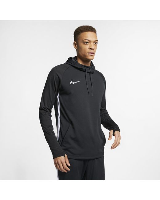 Nike Dri-fit Academy Football Pullover Hoodie in Black for Men | Lyst UK