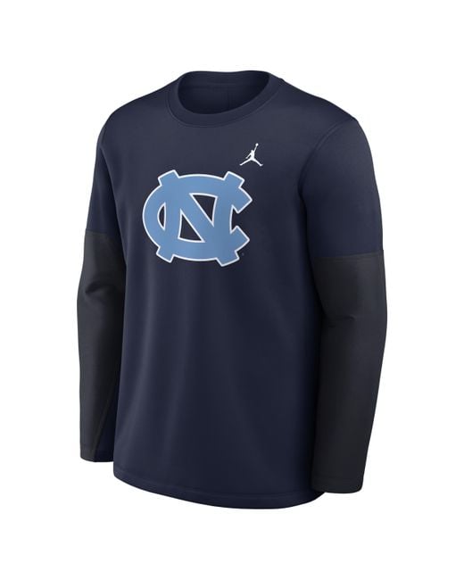 Nike Men's Blue North Carolina Sideline Coach Brand Therma-Fit