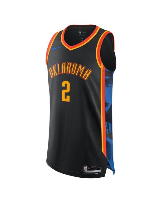 Nike Black Shai Gilgeous-Alexander Oklahoma City Thunder 2024/25 City Edition Dri-Fit Adv Nba Authentic Jersey for men