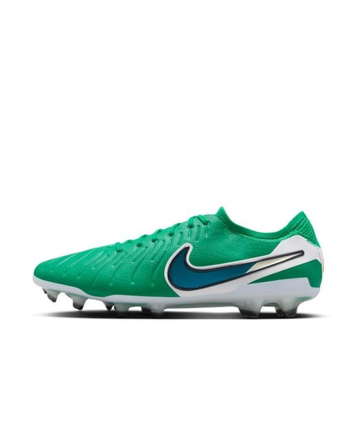 Nike Green Tiempo Legend 10 Elite Firm-Ground Low-Top Soccer Cleats for men