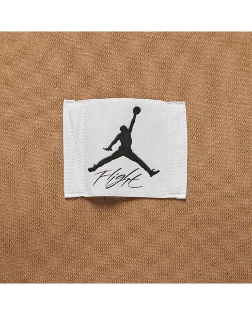 Felpa a girocollo in fleece jordan essentials di Nike in Brown da Uomo