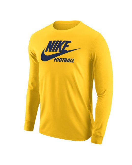 Nike Yellow Football Dri-fit Long-sleeve T-shirt for men