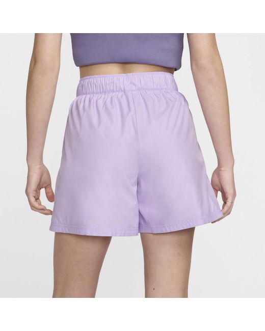 Nike Purple Sportswear Essentials Repel Mid-rise Shorts