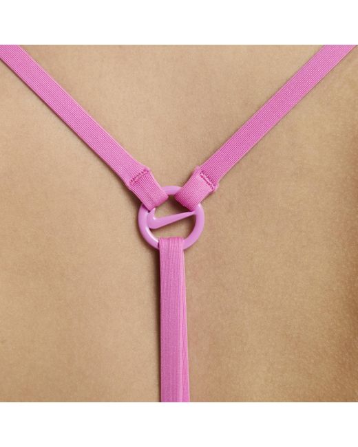 Nike Pink Swim Retro Flow T-back One-piece Swimsuit
